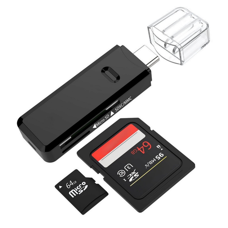 Kartenleser MicroSD SDXC MMC mit Anschluss USB-C