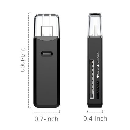 Kartenleser MicroSD SDXC MMC mit Anschluss USB-C