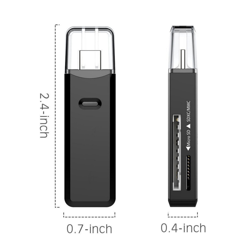 Kartenleser MicroSD SDXC MMC mit Anschluss USB-C