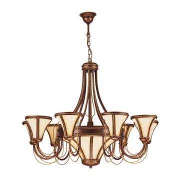 Kemar T/9 - Kronleuchter TANAJA 9xE14/60W+1xE27/100W rot