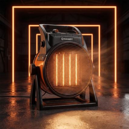 Keramik-Heizlüfter 1000/2000 W, 230 V, orange/schwarz