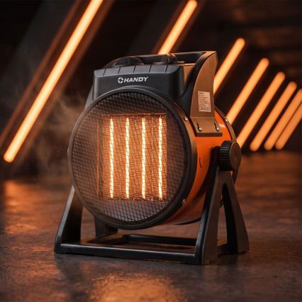 Keramik-Heizlüfter 1000/2000 W, 230 V, orange/schwarz