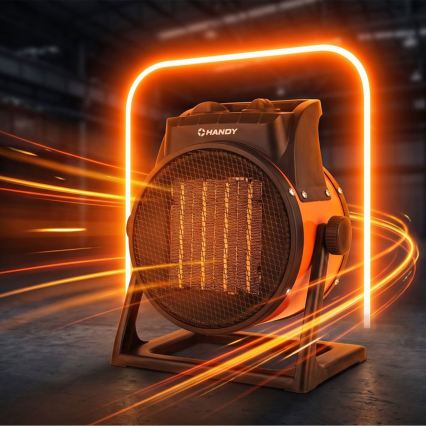 Keramik-Heizlüfter 1000/2000 W, 230 V, orange/schwarz