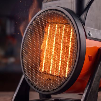 Keramik-Heizlüfter 1000/2000 W, 230 V, orange/schwarz
