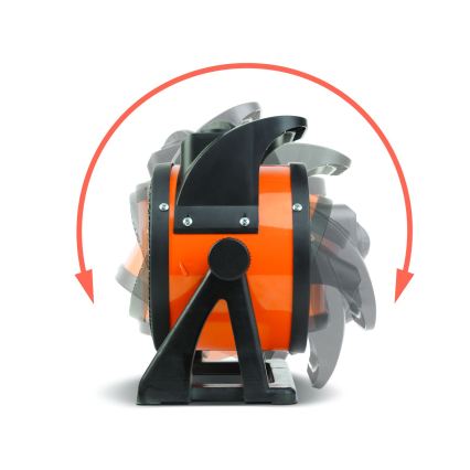Keramik-Heizlüfter 1000/2000 W, 230 V, orange/schwarz
