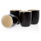Keramik-Tassenset mit Karaffe und Tablett KENDI schwarz