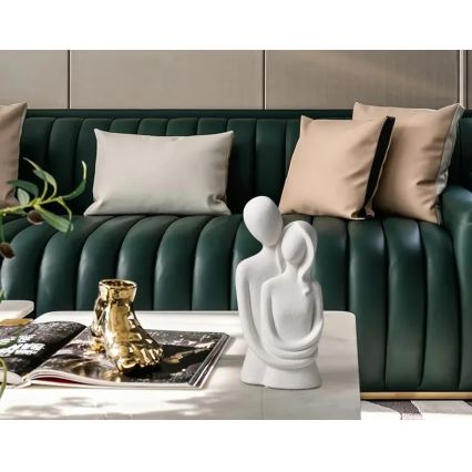 Keramik-Tischdekoration 21x8,5x10 cm weiß