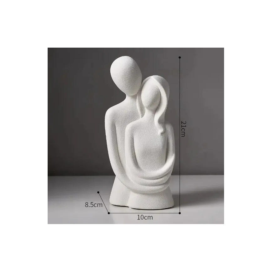 Keramik-Tischdekoration 21x8,5x10 cm weiß