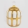 Keramik-Vase 18,2x15 cm golden/weiß