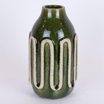 Keramik-Vase 24x13 cm grün