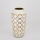 Keramik-Vase 25x13 cm golden/weiß