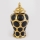 Keramik-Vase 27,6x15 cm golden/schwarz