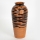 Keramik-Vase 28,8x13,5 cm ziegelrot/schwarz