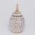 Keramik-Vase 28x15 cm golden/weiß