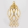 Keramik-Vase 30,6x16,2 cm golden/weiß