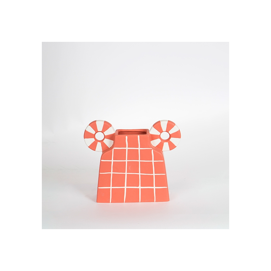 Keramik-Vase 30,6x22,5 cm orange