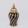Keramik-Vase 30x14,8 cm golden/schwarz