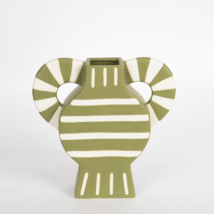 Keramik-Vase 32x30,8 cm grün