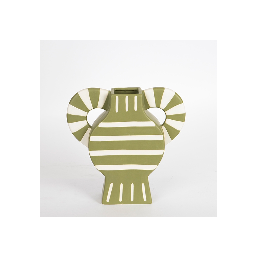 Keramik-Vase 32x30,8 cm grün