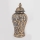 Keramik-Vase 33,5x16 cm golden/grau
