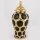 Keramik-Vase 33,8x16 cm golden/schwarz