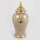 Keramik-Vase 33,8x16 cm golden/silbern