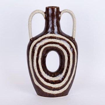 Keramik-Vase 39x21,8 braun
