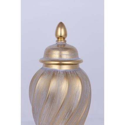 Keramik-Vase 40,8x17,5 cm golden/grau