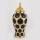 Keramik-Vase 40x17,7 cm golden/schwarz