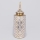 Keramik-Vase 45,7x16,9 cm golden/weiß
