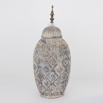 Keramik-Vase 47x20,5x15,5 cm grau