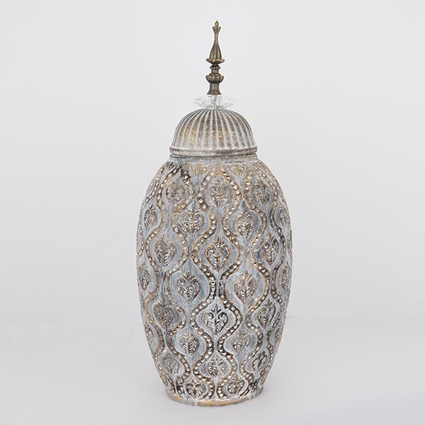 Keramik-Vase 47x20,5x15,5 cm grau
