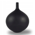 Keramikvase 24 cm, matt schwarz