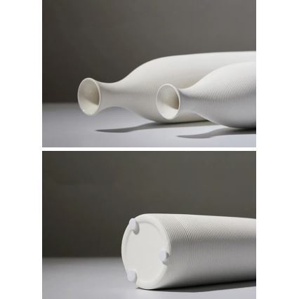 Keramikvase 33 cm, weiß