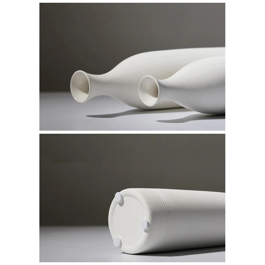 Keramikvase 33 cm, weiß