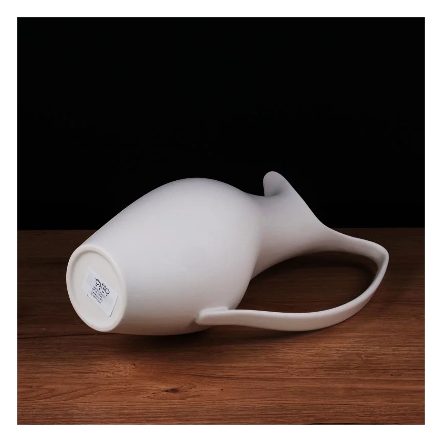 Keramikvase 33x17x19 cm, weiß