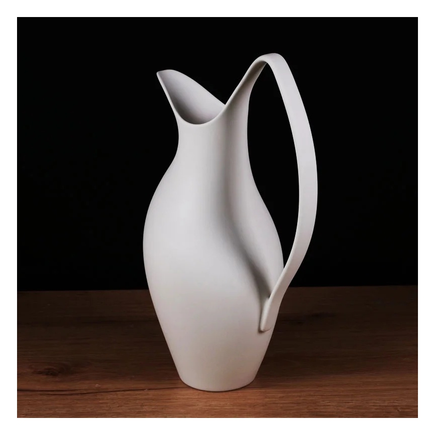 Keramikvase 33x17x19 cm, weiß