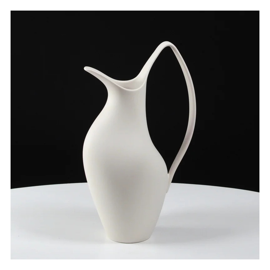 Keramikvase 33x17x19 cm, weiß