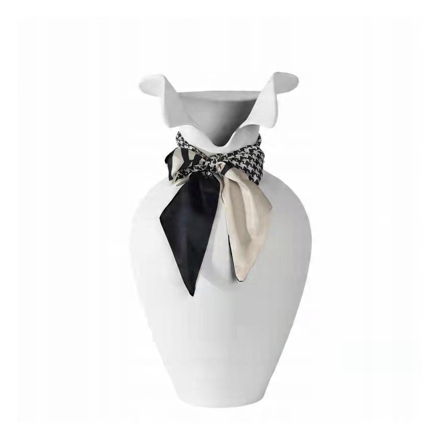 Keramikvase 41,5x23 cm weiß