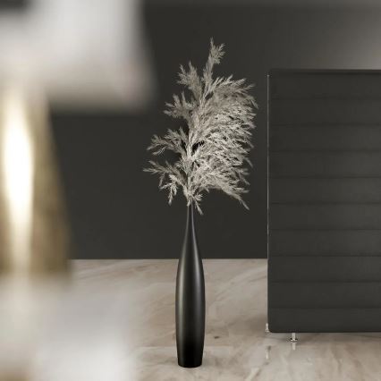 Keramikvase 70 cm, matt schwarz