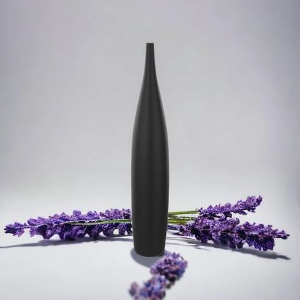 Keramikvase 70 cm, matt schwarz