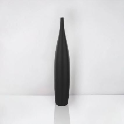 Keramikvase 70 cm, matt schwarz