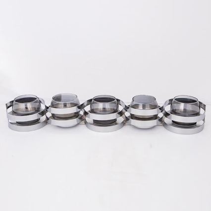 Kerzenhalter 55x10x8 cm, glänzender Chrom