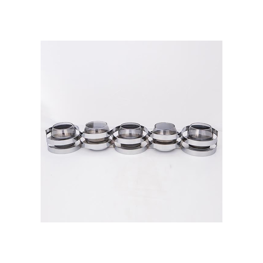 Kerzenhalter 55x10x8 cm, glänzender Chrom
