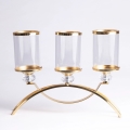 Kerzenhalter GLAMOUR, gold/transparent