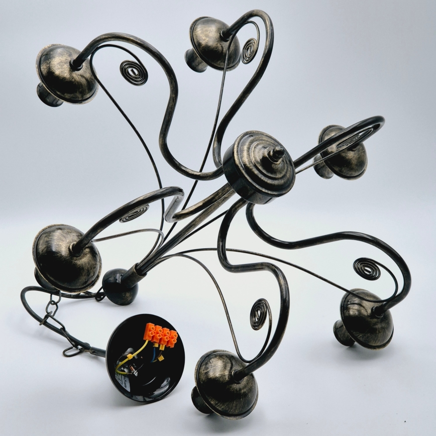 Kette-Kronleuchter DONATO 6xE14/40W/230V