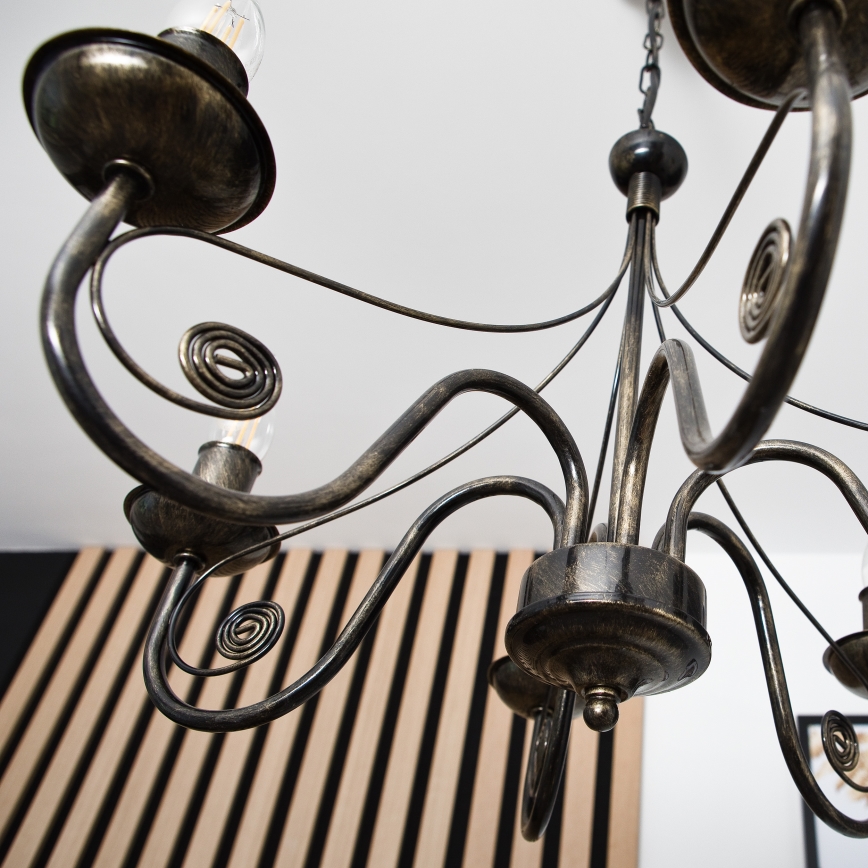 Kette-Kronleuchter DONATO 6xE14/40W/230V