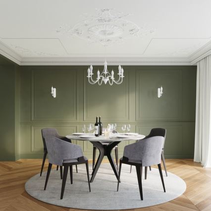 Sollux SL.0213 - Kette-Kronleuchter MINERWA 3 3xE14/40W/230V weiß