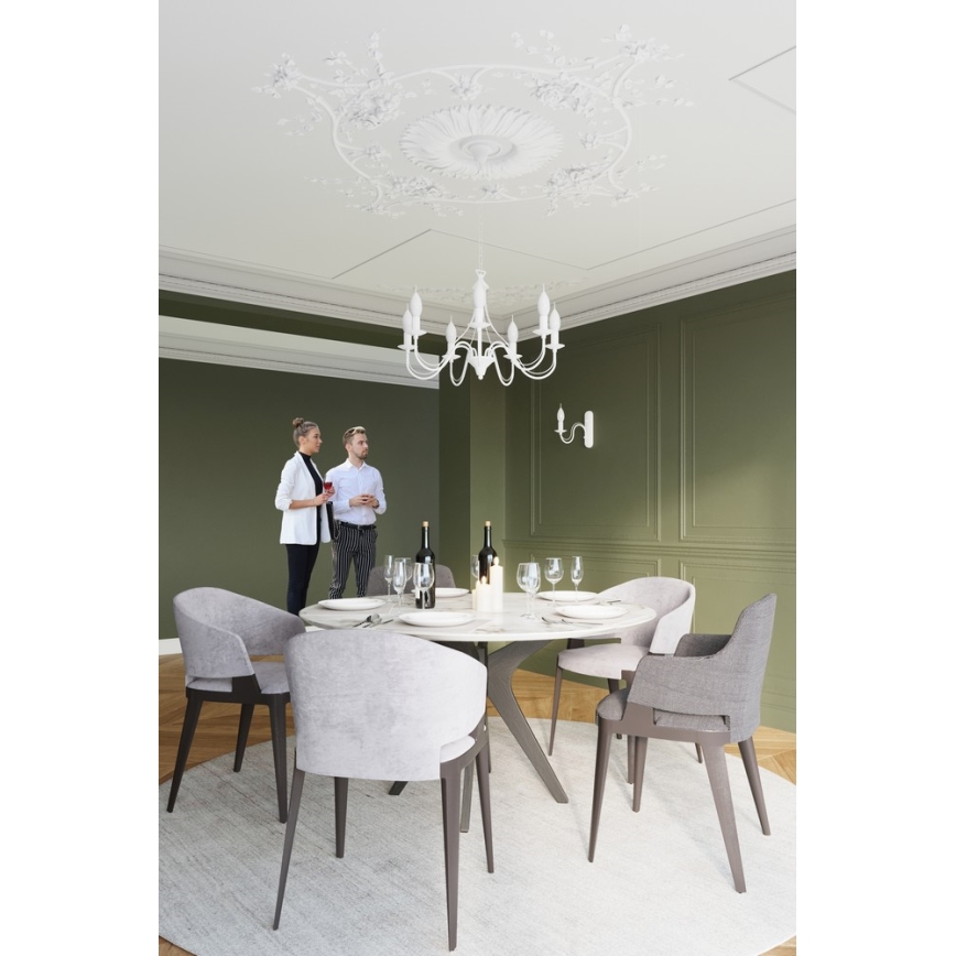 Sollux SL.0213 - Kette-Kronleuchter MINERWA 3 3xE14/40W/230V weiß