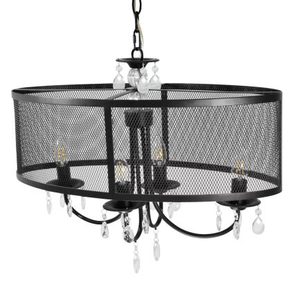 Kettenleuchte BRESSO 4xE14/12W/230V schwarz